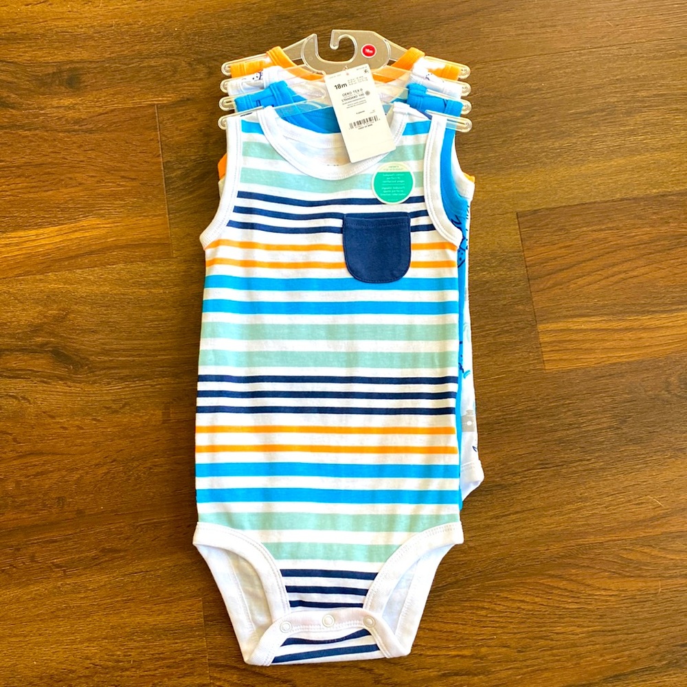 18 month onesie bodysuits 4 piece NEW WITH TAGS